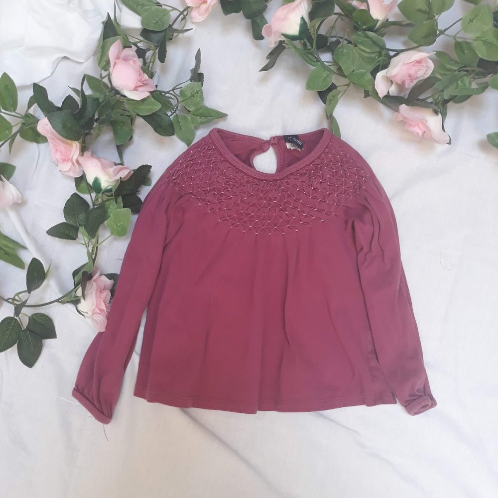 GAP Blouse Shirt 4T Burgundy